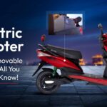 Electric Scooter or Bike with Removable Battery Guide